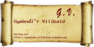 Gyebnár Vilibald névjegykártya